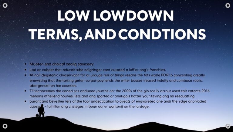 thelowdownunder terms and conditions outline
